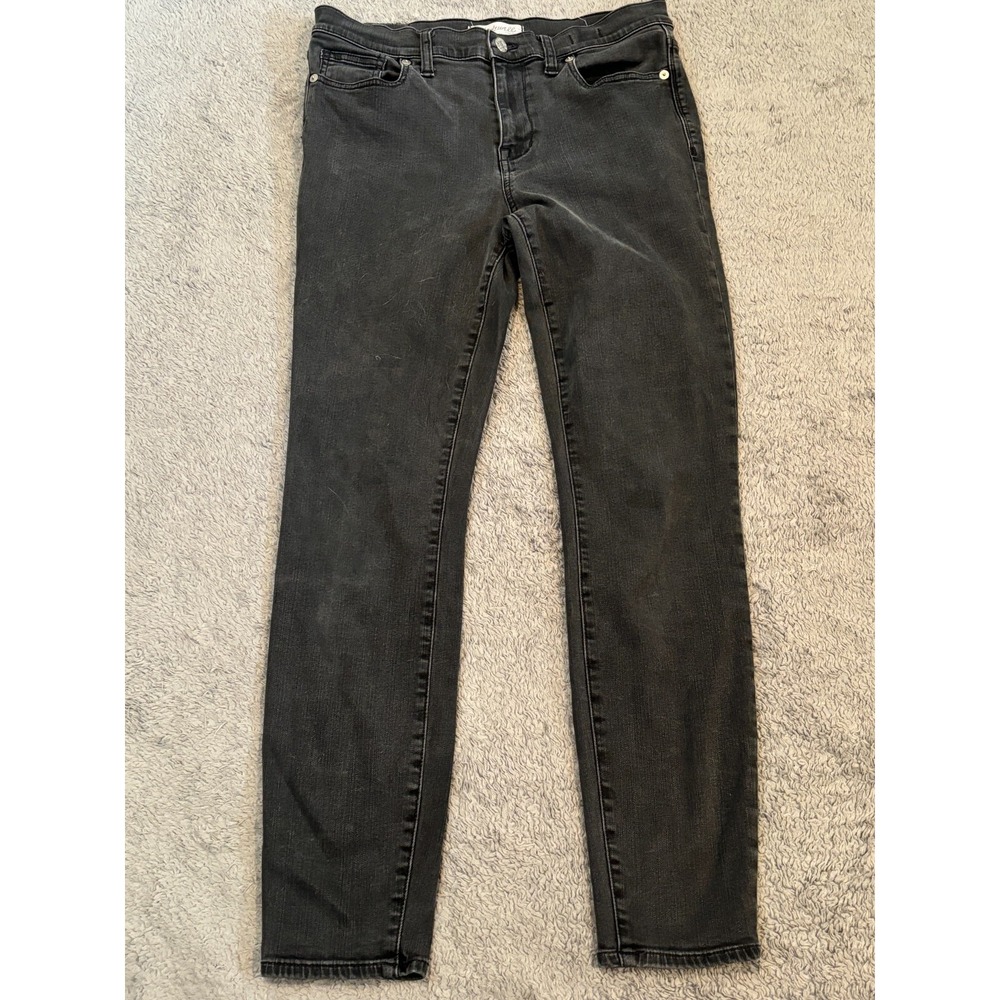 Madewell Jeans Womens 29 High-Rise Skinny Black Denim Style A5699